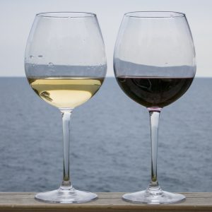 Glas Wein weiß/rot 35 cl